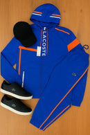 Kit Lacoste (blusa de frio, calça, boné e tenis) Azul