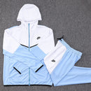 Conjunto Nike Sportswear Tech Fleece (Branco, Azul Celeste)